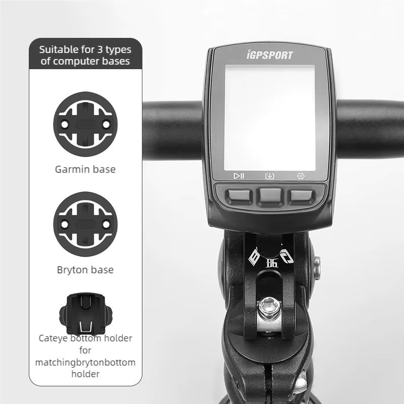 Fahrrad Computer Verlängerung Halterung aus Aluminium Legierung für MTB und Rennrad inklusive Silikon Telefonhalterung in Schwarz für Garmin, Bryton und Cateye - Bild 3