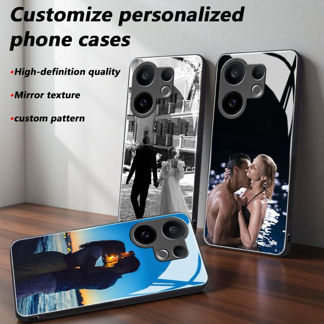 Personalisierte Fotospiegel-Handyhülle für Vivo V60 V50 V40 V30 Lite Pro SE 4 5G in Schwarz - Bild 1