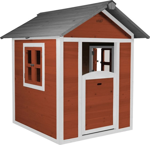Axi Lodge Spielhaus in Skandinavischem Rot, B/T/H: 135 x 111 x 133 cm - Bild 1