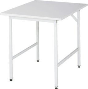 Rau ESD-Arbeitstisch Jerry höhenverstellbar, lichtgrau, B: 75 cm, T: 100 cm, H: 80-85 cm - Bild 1