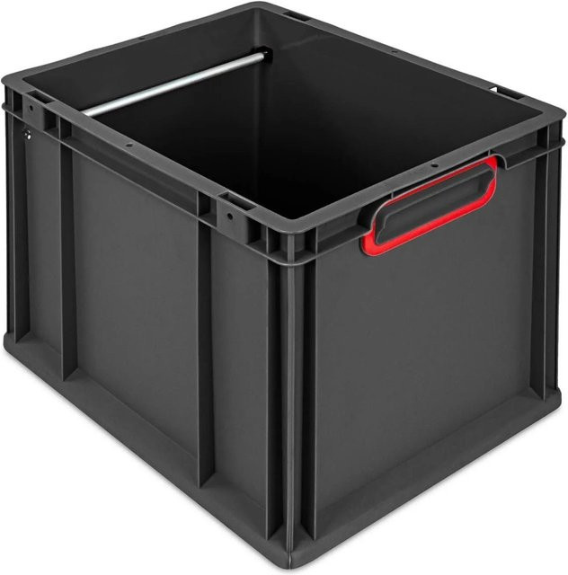 PROREGAL Hängeregisterbox Nextgen Eurobox Transportbox Schwarz-Rot, H x B x T: 32 x 30 x 40 cm - Bild 1