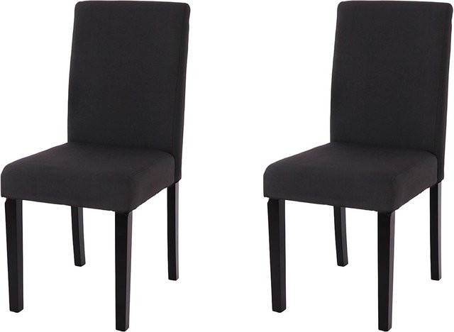 CHEFGASTRO Esszimmerstuhl 2er-Set Modern Textil Schwarz B/T/H: 43 x 45 x 90 cm - Bild 1