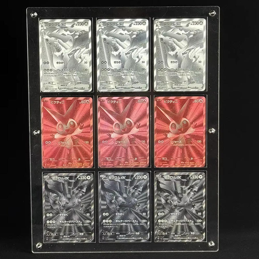 Bandai Pokémon Zekrom Reshiram Victini Karten, 3-teiliges Set, Fantasy - Bild 3