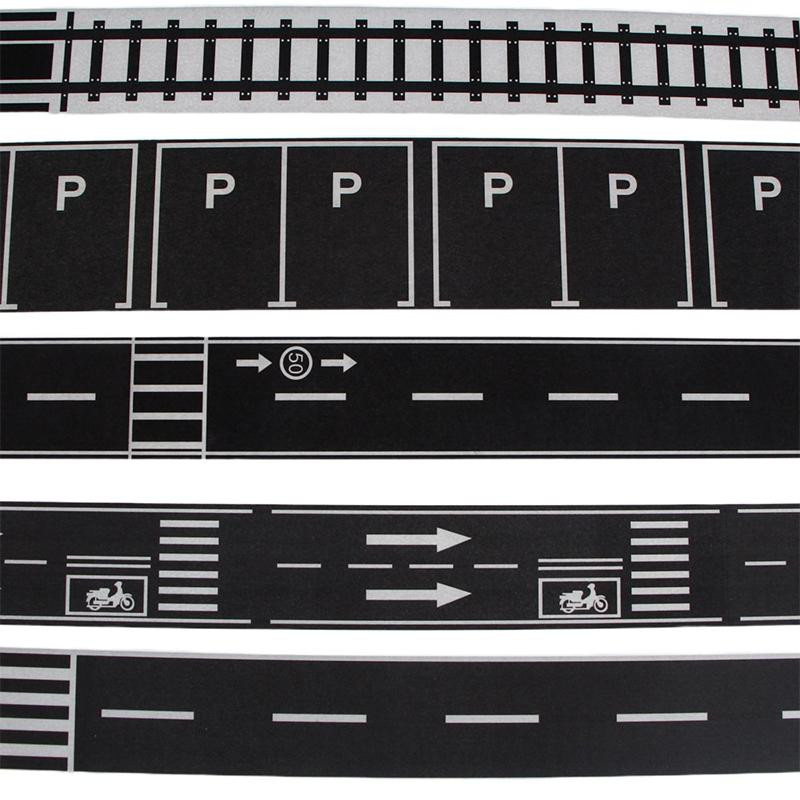 Yiran toy 1 Straßenverkehr Eisenbahnschiene Szene Klebeband Aufkleber 1:12 - Bild 2