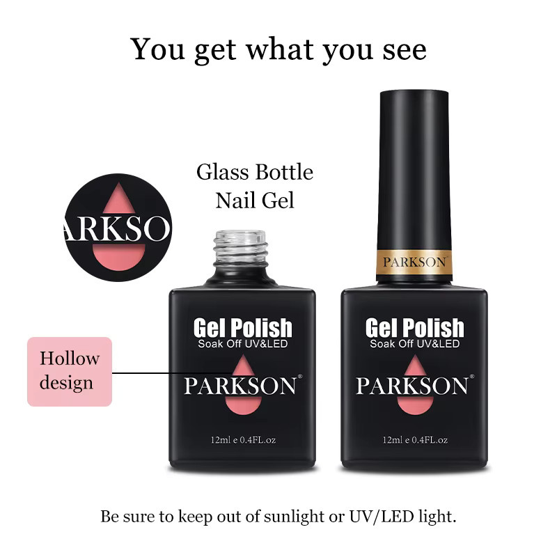 Parkson Jelly Pink Nude Gel-Nagellack-Set, 4-teilig, glänzend - Bild 2