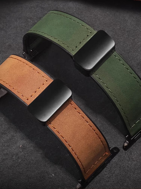 Uhrenarmband Leder, Silikon, Unisex - Bild 1