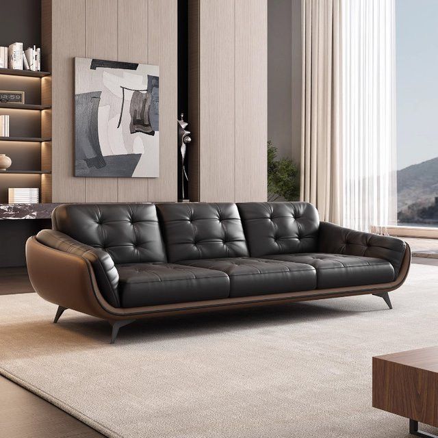 ZLoveseat 2-Sitzer Wolkencouch aus Leder als zusammenklappbarer Liegestuhl - Bild 1