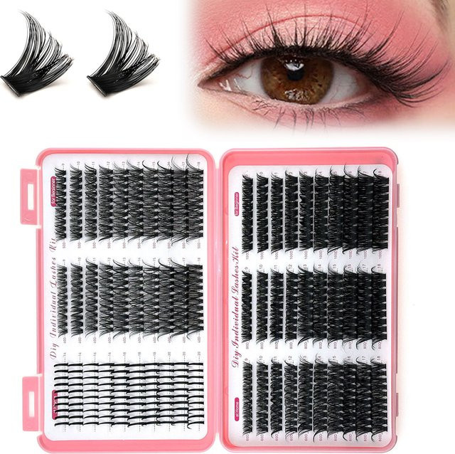 CNDK Wimpernbüschel-Set, 8-16mm, D-Curl, Wispy Fluffy Volume, Einzelwimpern - Bild 1