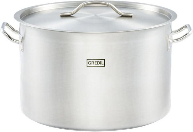 Gredil Suppentopf Serie ECO mit Deckel, Silber, Durchmesser: 40 cm, Höhe: 26 cm - Bild 1