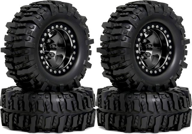 Axial Offroad-Reifen-Set, Metall, 1,9 Beadlock Felge, 95 mm - Bild 1