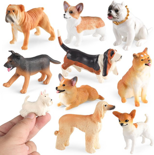 Oenux Hundetiere Welpenfiguren, Kunststoff - Bild 1