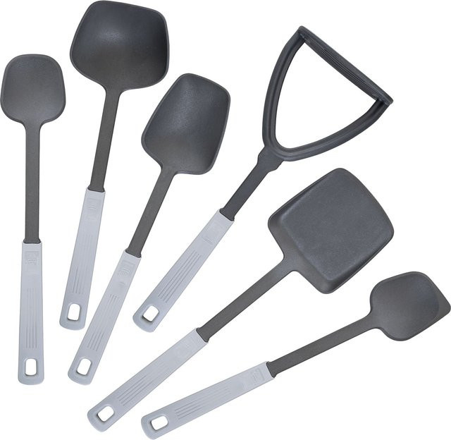 Fackelmann Küchenhelfer-Set Köln, 6-teilig, Silikon, Grau, hitzebeständig und spülmaschinenfest - Bild 1