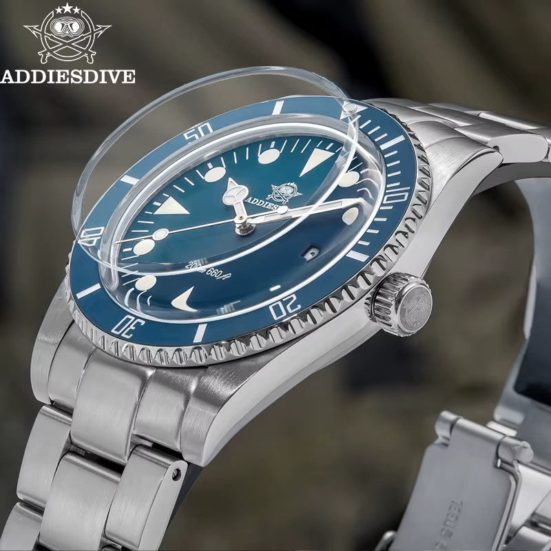 ADDIESDIVE Armbanduhr, Quarz, Edelstahl, 200 m wasserdicht, Herren - Bild 3