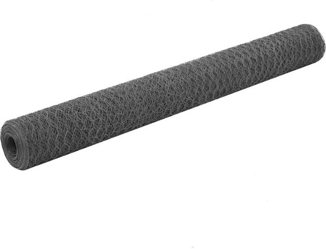 vidaXL Drahtzaun aus Stahl mit PVC-Beschichtung in Grau, B: 25 m, H: 1,2 m - Bild 1
