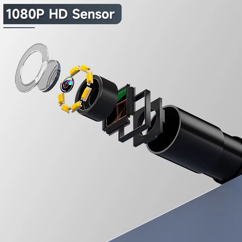 ZYPUSON Endoskop mit 4,3 Zoll IPS-Bildschirm und 1080P Kamera, wasserdichtes Handendoskop mit LEDs für Rohrleitung und Autoreparatur, schwarzes starres Kabel 2-100M - Bild 2