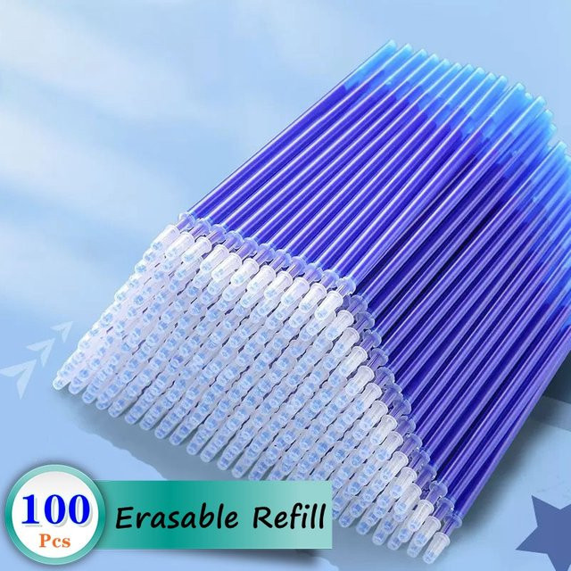 Kissbuty Gel Stift Refill Set mit 0,5 mm Mine in Blau und Schwarz zum Löschen - Bild 1
