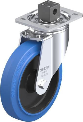 Blickle Lenkrolle LH-POEV 200R-CS13-SB mit Feststeller in Schwarz und Stahl, Rad-Durchmesser: 200 mm, Tragfähigkeit: 500 kg - Bild 1