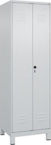 C+P Putzmittel-Spind Classic PLUS mit 2 Abteilen, grau, H x B x T: 195 x 60 x 50 cm - Bild 1