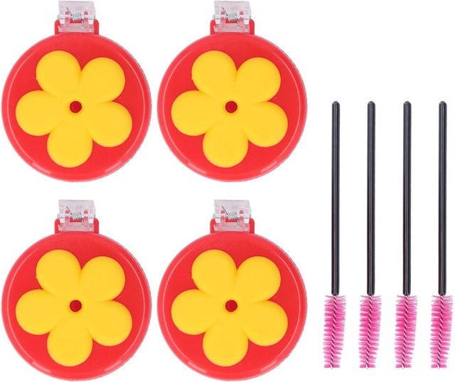 4 Stück Kolibri-Clip-Futterspender aus ABS mit Bürsten für Blumen, tragbar und handgehalten - Bild 1