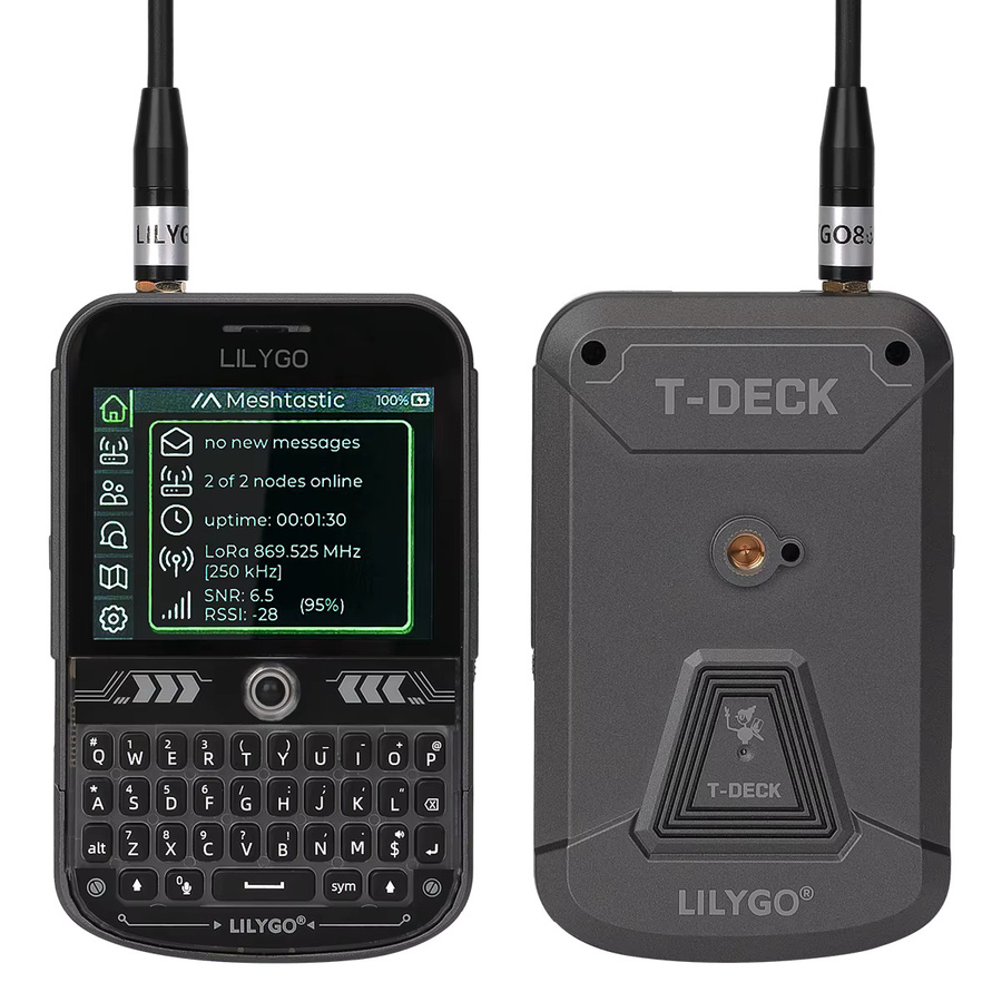 LILYGO T-Deck Plus LoRa Mesh Radio mit ESP32-S3 und GPS in Schwarz für Meshtastic Pocket Tracker Node inklusive externer Antenne - Bild 4