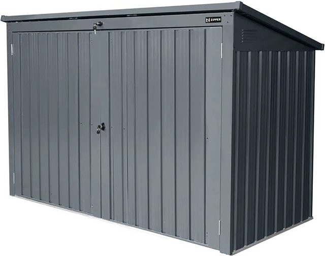 Zipper Mülltonnen-Box aus Metall ZI-MTB3 in Anthrazit - Bild 1