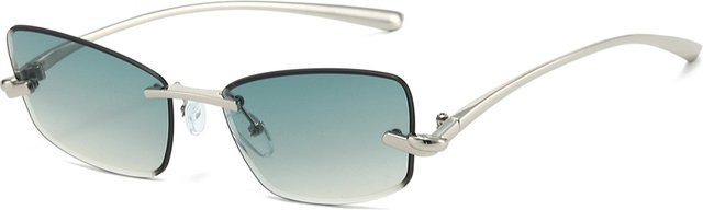 Sonnenbrille Schmetterlingsform, randlos, Metall, Damen - Bild 1
