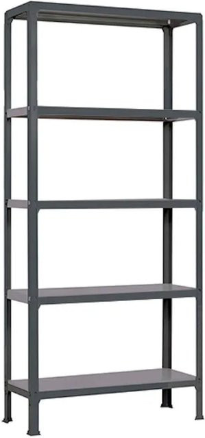 PROREGAL Wohnregal Living Koala aus Metall mit 5 Fachböden in Anthrazit/Dunkelgrau, H x B x T: 180 x 80 x 30 cm - Bild 1