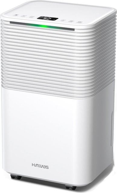 HUMILABS OL12-BD031A Tragbarer Luftentfeuchter mit Wäschetrocknungsfunktion und 24H Timer, 12L/Tag, Weiß - Bild 1