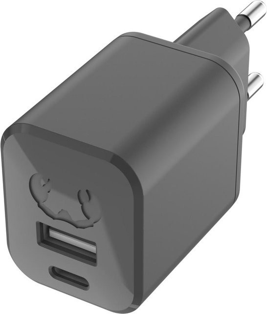 Fresh N Rebel Mini-Charger mit USB-C und USB-A, PD 30 W, Storm Grey - Bild 1