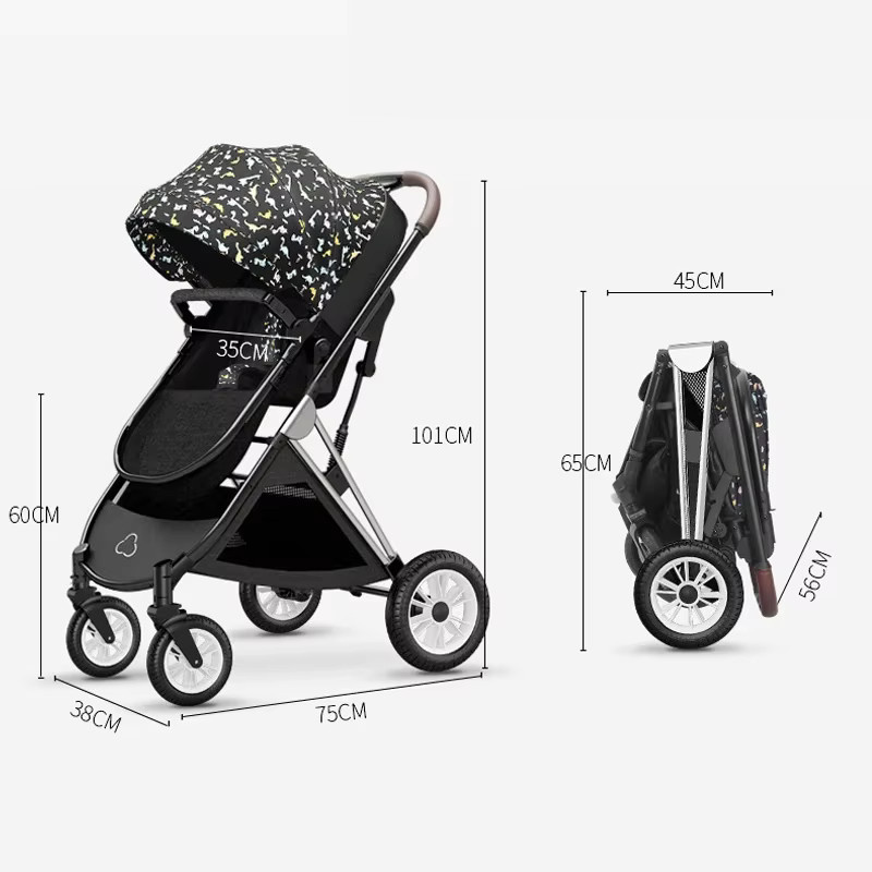 Warm House 3-in-1 Kinderwagen Set mit Babywanne, Sportsitz und Autositz in Grau und Schwarz - Bild 3