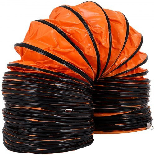 VEVOR Flexibler PVC Abluftschlauch Orange, Durchmesser: 30 cm, Länge: 5 m - Bild 1