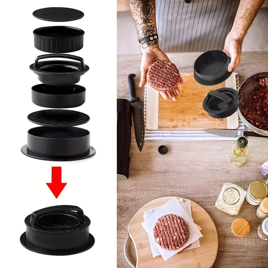 FAIS DU Hamburger Presse aus Kunststoff für gefüllte Burger in Schwarz - Bild 2