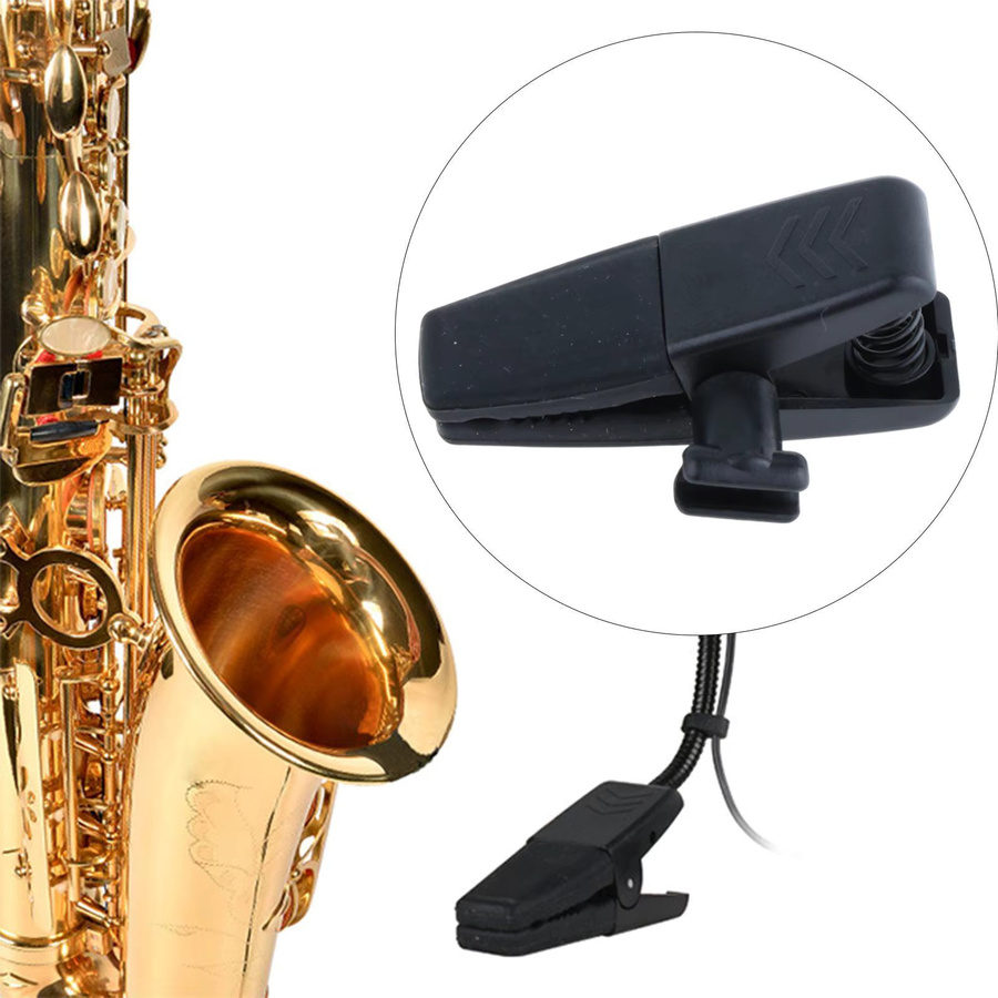 MagiDeal Instrumentenmikrofon-Klemme in Schwarz für Saxophon, Holzflöte und Trommel zur Heimaufnahme - Bild 5