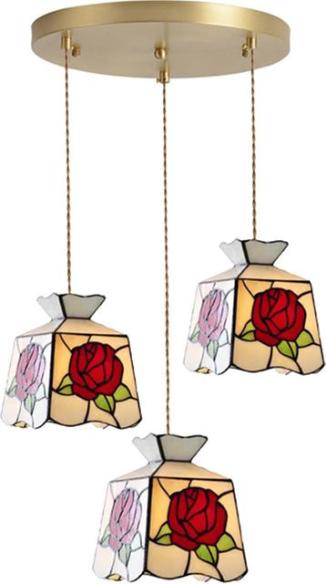 Ramalho Tiffany Pendelleuchte aus Glas in Multicolour für Wohnzimmer, Küche und Flur - Bild 1