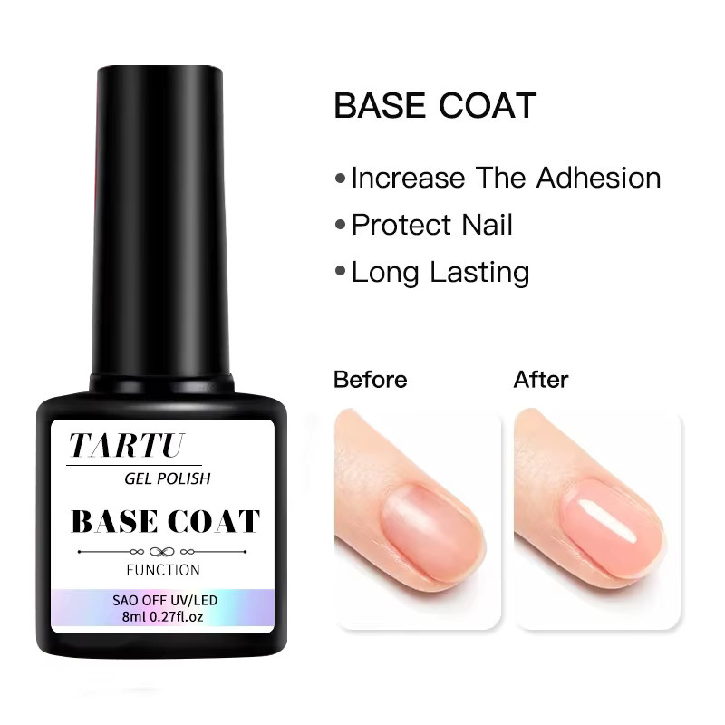 Gel-Nagelkunst-Set mit Grundlack, Diamant-Top-Coat, Matt, 8 ml - Bild 2