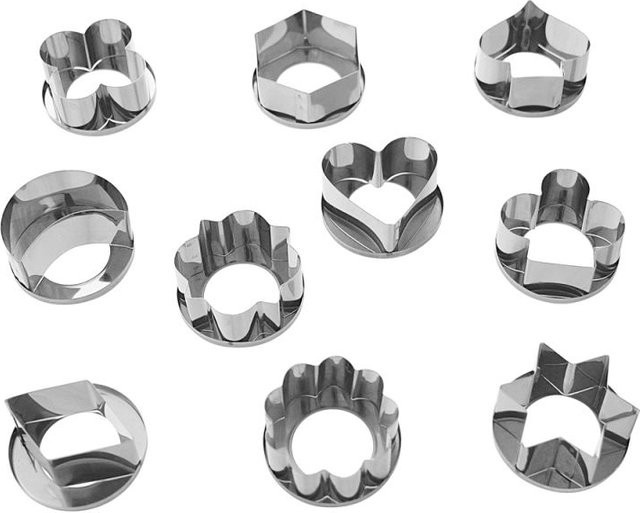 Schneider Ausstecher-Set rund aus Edelstahl in Silber, Durchmesser: 5 cm - Bild 1