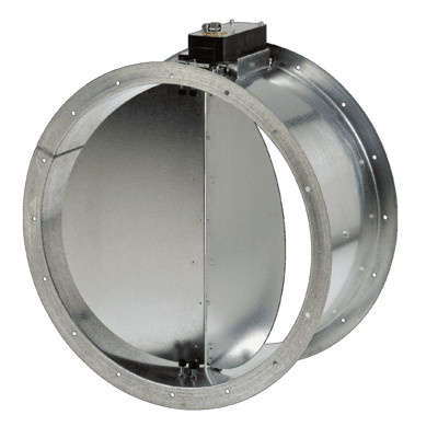Helios RVM 280 motorbetätigte Rohr-Verschlussklappe in Silber aus Stahl - Bild 1