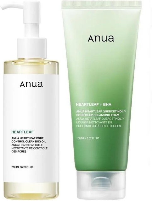 ANUA Heartleaf Porenkontrolle Reinigungs-Duo-Set, Öl 200ml + Schaum 150ml - Bild 1