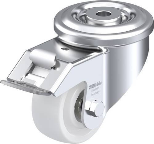 Blickle LKR-SPO 75K-FI Lenkrolle mit Feststeller in Silber, Rad-Durchmesser: 75 mm, Tragfähigkeit: 300 kg - Bild 1
