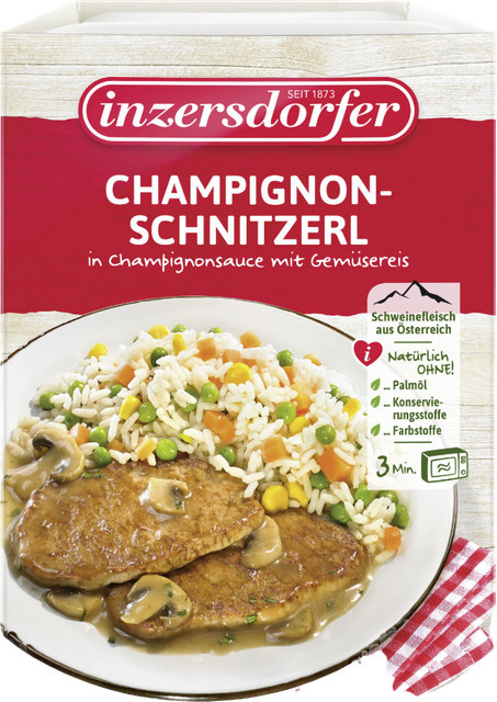 Inzersdorfer Champignonschnitzerl mit Gemüsereis 380 g - Bild 1