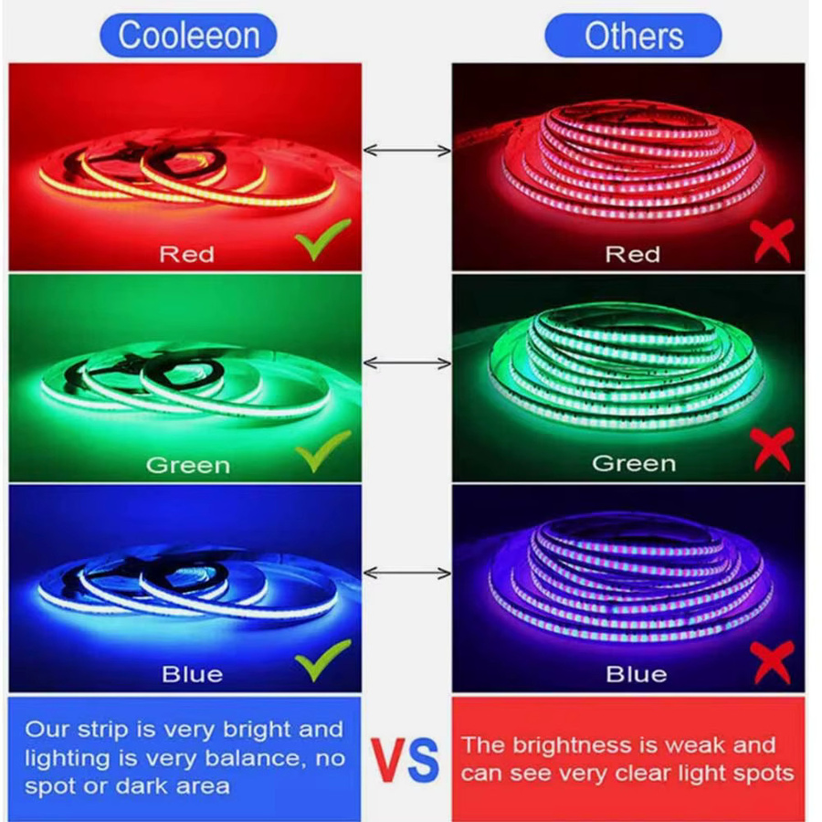 Acosh Neon USB 5V COB LED-Streifen mit 400 LEDs/m, flexibles CCT Multicolor Lichtband mit RA90, Länge: 240 cm - Bild 4
