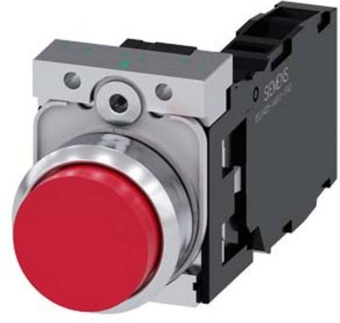 Siemens Drucktaster 3SU1150-0BB20-1FA0 in Rot aus Metall - Bild 1