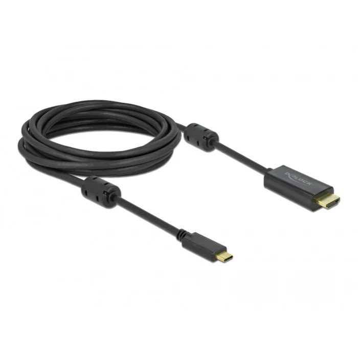 DeLock USB-C auf HDMI Adapterkabel in Schwarz für 4K Auflösung - Bild 1