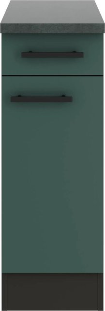 OPTIFIT Verona405 Küchen-Unterschrank in Steingrün mit modernem Design und matt melaminbeschichteter Qualitätsspanplatte, Breite: 30 cm - Bild 1