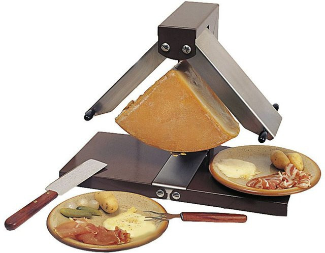 Neumärker Satteldach Raclette in Braun und Silber, B/T/H: 44,5 x 21,5 x 30 cm - Bild 1