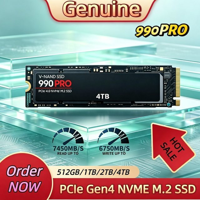 Samsung 990 PRO NVMe M.2 2280 SSD in Schwarz - Bild 1