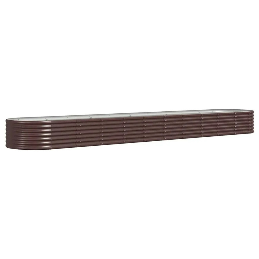 Furnicato Hochbeet aus verzinktem Stahl in Braun, B: 440 cm, T: 80 cm, H: 36 cm - Bild 2