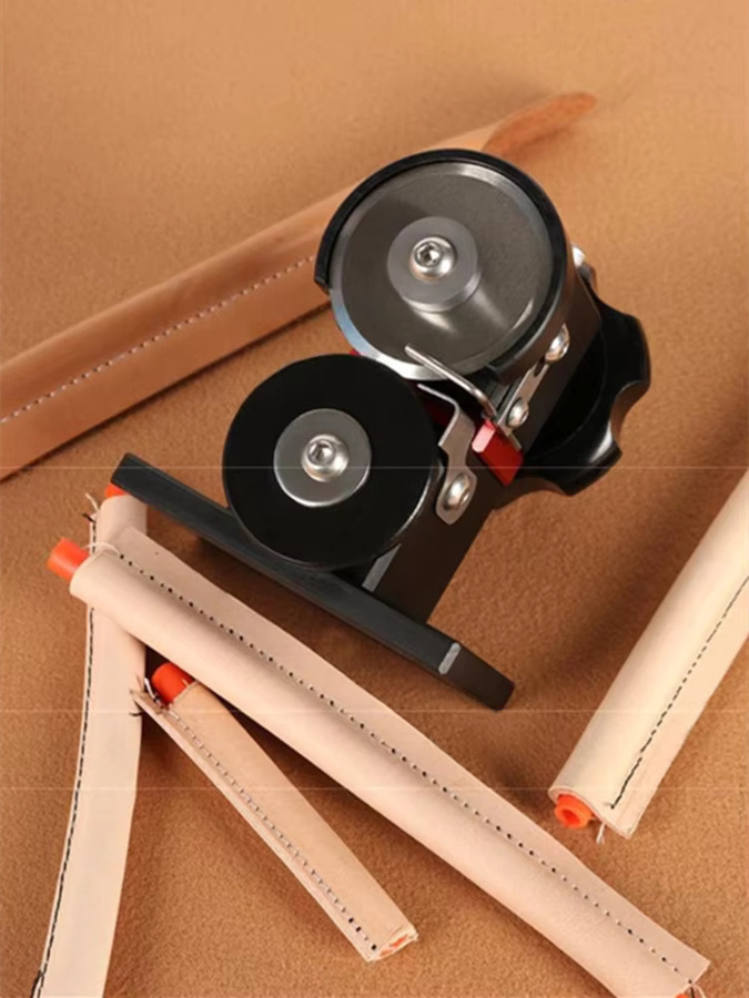 Professioneller Leder-Bandschneider aus Metall in Schwarz für DIY-Lederhandwerk, 25 mm Breite, geeignet für 0–4 mm Materialdicke - Bild 6