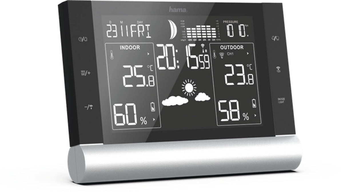 Hama Wetterstation Black Line Plus in Schwarz - Bild 2
