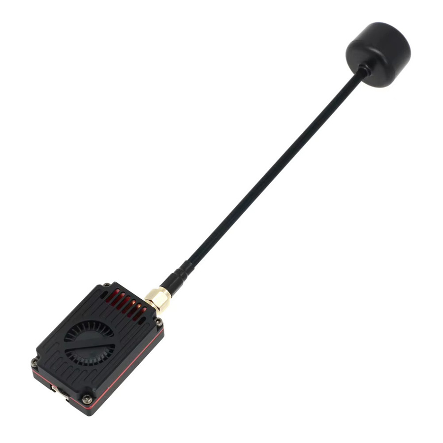 RUSHFPV OverShoot 3.3G 4W VTX Videosender mit IRC Tramp Protocol und 3,3GHz VRX-Modul für FPV-Drohnen in Schwarz - Bild 2